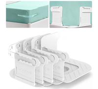 Postuvix Mattress Sheet Corner Clips: 4 PCS Bed Sheets Corner Locks, Fitted Sheet Corner Sheet Fastener, Bed Sheet Holders with Lock Strips for Bedding, Fit All Beds Size (White)