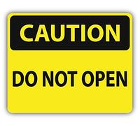 Postwalldecor Caution Do Not Open Slogan Sign Car Bumper Sticker Decal 12 x 10 cm