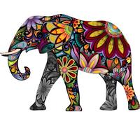 postwalldecor Cheerful Elephant Animal Cartoon Car Bumper Sticker Decal 12 x 10 cm