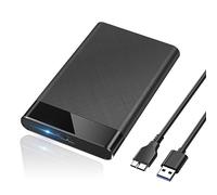 POSUGEAR 2.5'' External Hard Drive Enclosure USB 3.0 to SATA III Tool-Free External Hard Drive Case for 7mm/9.5mm 2.5 inch SSD HDD with UASP, Compatible with WD Toshiba Samsung Hitachi PS4 Xbox PC TV
