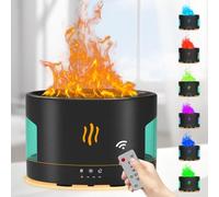 POSVIU Oil Diffusers for Home large Room, 450ml Visible Water Tank, Air Diffuser Humidifier with Bluetooth Speaker, White Noise and Remote, Flame Humidifier for Bedroom,Office, 7 Colors Diffuser Gifts