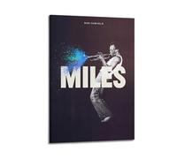 POSYUERB Miles Davis Canvas Wall Art Decor Living Room Modern Family Bedroom 12x18inch(30x45cm) Frame-style