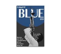 POSYUERB Miles Davis Kind of Blue 1959 Canvas Wall Art Decor Living Room Modern Family Bedroom 20x30inch(50x75cm) Unframe-style