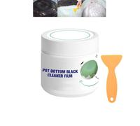 Pot Bottom Black Cleaner Film,Multi-Purpose Pot Bottom Cleaner For Removing Burnt-On Residue From Cookware,Black Cleaning Film for Cookware (1PCS)