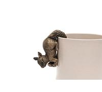 Pot Buddies Handmade Red Squirrel Figure Plant Pot Hanger - Decorative Hanging Garden Ornament - Flower Planter Figurine
