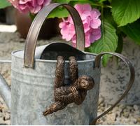 Pot Buddies Handmade Three Toed Sloth Figure Plant Pot Hanger - Decorative Hanging Garden Ornament - Flower Planter Figurine
