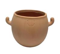 Pot - Ceramic Plant Pot | Indoor Flower Pots | Home Decor Smiling Face Planter | Smiling Face Flower Pot for Garden Balcony Bonsai Yard Men Desk Workplace Pat