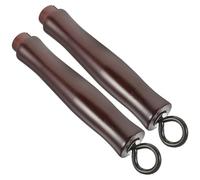 Pot cover handle, Wooden Cookware Replacement Handle 6 Pcs Dark Red 19x3x3 cm