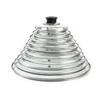 Pot Cover Tempered Glass Round Frying Pan Cover Visible Vertical Lid Pot Lid Cookware Parts Kitchen Accessories 20-30cm(26cm)