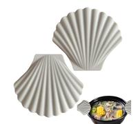 Pot Ear Clips Silicones - Shell Design Hot Handle Holder 2Pcs | Silicone Insulated Pot Ear Clips Grip, Silicone Pan Handle Cover Grip, Kitchen Tools