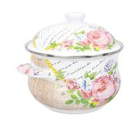 Pot Enamel Soup Stock Cooking Stew Casserole Lid Pots Pan Ceramic Stockpot Enamelware Bowl Clay Saucepan