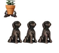 Pot Feet for Outdoor Planter, 3pcs Dog Resin Pot Feet Planter Risers, Funny Animals Shaped Pot Feet for Indoor Outdoor Plant, Planter Feet Planter Elevator Improve Airflow and Drainage