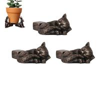 Pot Feet for Outdoor Planter, 3pcs Fox Resin Pot Feet Planter Risers, Funny Animals Shaped Pot Feet for Indoor Outdoor Plant, Planter Feet Planter Elevator Improve Airflow and Drainage