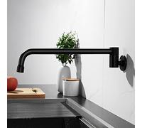 Pot Filler 180 Degree Swivel Sink Faucet Wall Mounted Folding Kitchen Restaurant Sink Faucet Semi-Automatic Rocking Switch Kitchen Faucets