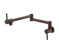 Pot Filler Faucet Wall Mounted Dual Handle Brass Tap for Easy Cooking & Sink Use, Contemporary Design for Modern Kitchens