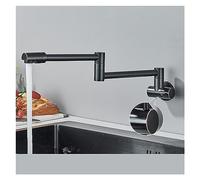 Pot Filler Faucet, Wall Mounted Single Cold Kitchen Tap, Rotating Folding Spout, Oil Rubbed Bronze Finish for Cooking & Food Prep