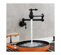 Pot Filler, in-wall Single Cold Water Faucet Kitchen Stove Can Be Stretched and Lengthened Mop Pool Washbasin Antique,Leak Free(Nero)