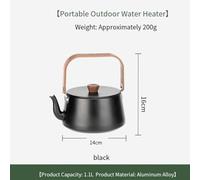 Pot Having Foldable for Fast Heating Handle Camping Pot 304 Kettle Grade Stainless Steel Tea Coffee Lightweight Hiking Food Capacity Large 12l Outdoor Cooking (Black)