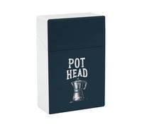 Pot Head Coffee Lightweight Cigarette Case Funny Cigarettes Holder Box Portable Plastic Smoking Accessories Gifts