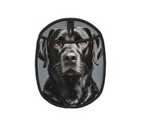 Pot Holders Set of 1 PC Kitchen Heat Resistant Potholders Black Labrador Pot Holders Silicone Aunty-hot Pad Cotton Lining Oven Hot Pads for Cooking Baking BBQ Microwave Kitchen