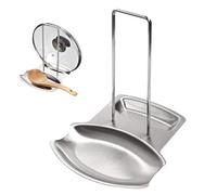 Pot Lid and Spoon Rest, Stainless Steel Pan Pot Cover Lid Rack Stand Organizer, Multifunctional Kitchen Storage for Cooking Utensils, Pot Cover Rack, Durable and Space-Saving Kitchen Tool