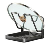 Pot Lid for Interior Storage in the Cupboard, Kitchen Organisation, Storage Stand, Storage Holder for Lid and Spoon in the Kitchen, for Worktop, Cabinet, Counter, Home, Storage Room, Living