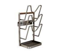 Pot Lid Holder - 23 x 19 cm | Pot Lid with Removable Drip Tray | Pan Stand, Heat Resistant Kitchen Accessories for Storage on the Worktop, Cooking Organisation and the Daily