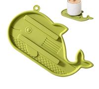 Pot Lid Holder Mat - Non-Slip Space-Saving Silicone Grooved Design, Kitchen Pot Lid Dish Holder | Silicone lids Rests Heat Resistant for Cup Utensil Spoon Pans Table