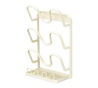 Pot Lid Holder - Storage Rack for Kitchen Pot Lids, for Pan Covers, Space-saving, Non-Slip Kitchen Cabinet Shelves for Spoon, Fork, Spatula, Soup Ladle, Towel, Work Shelf