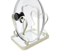 Pot Lid Holder - Waterproof Pot Pan Organizer | Stainless Steel Lid Storage Rack with Removable Drip Tray, Utensil Rack for Pans Kitchen Cooking Countertops Cabinet Interior Door Wall