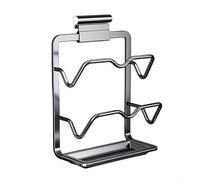 Pot Lid Organizer for Kitchen Cabinets, Aluminum Alloy Rack for Lids and Utensils(black a)
