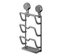 Pot Lid Rack, 3-Tier Pot Lid Organizer Rack, Adhesive Wall Mounted Pots and Pan Cover | Suction Cup Installation, Space-Saving Vertical Design | 1 Piece, for Cabinet Door