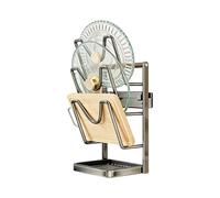 Pot Lid Rack - Vertical Stainless Steel Spoon Spatula Display | Pan Lid Holder with Removable Drip Tray for Drying Storage, Kitchen Organizer for Home, Utility Room, Counter and Restaurant