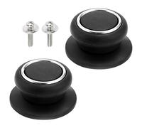 Pot Lid Replacement Knob, Universal Pan Lid Holding Handle, Replacement Knobs for Cookware, Heat-Resistant Bakelite and Stainless Steel Handles,Suitable for Various Lids, 2 Set