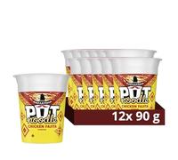 Pot Noodle Chicken Fajita Snack Pot instant vegan* snack quick to make noodles Instant Noodle 12x 90 g
