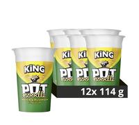 Pot Noodle Chicken & Mushroom King Pot Noodle instant vegetarian snack quick to make noodles 12x 114 g