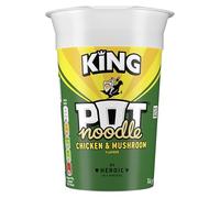 Pot Noodle Chicken & Mushroom King Pot Noodle instant vegetarian snack quick to make noodles 12x 114 g