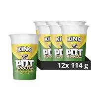 Pot Noodle Chicken & Mushroom King Pot Noodle instant vegetarian snack quick to make noodles Instant Noodle 12x 114 g