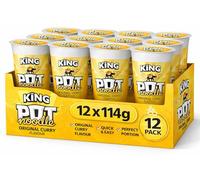 Pot Noodle King Instant Noodle Cup 12 x 114g, Fast & Convenient Meal (Original Curry)