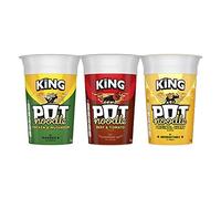 Pot Noodle Multi Pack Of Flavours, All King Pot Size, Quick Filling Food, Tasty And Time Saving Snack, Suitable For Vegeterians, Large Pack Perfect for Teenagers and Families (12 x 114g Pots)