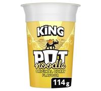 Pot Noodle Original Curry King Pot Noodle instant vegetarian snack quick to make noodles Instant Noodle 114 g (Pack of 6)