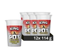 Pot Noodle Sticky Rib King Pot instant vegan* snack quick to make noodles 12x 114 g