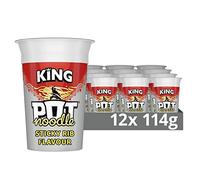Pot Noodle Sticky Rib King Pot instant vegetarian snack quick to make noodles 12x 114 g