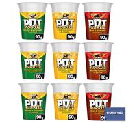 Pot Noodle Variety Pack - 3 Varieties 2 of Each Flavour - Chicken & Mushroom, Original Curry, Beef & Tomato, Instant & Tasty On The Go Meals