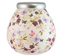 Pot of Dreams Butterfly Floral Hand Painted Save And Smash Handcrafted Ceramic Money Box | Eco Freindly & Recyclable Piggy Bank | Decorative Gift and Save for Birthdays & Wedding