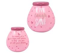 Pot of Dreams Ceramic Smash Money Box - Live Laugh Save