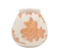 Pot of Dreams Fleur Flower Funds Save And Smash Handcrafted Orange & Beige Color Ceramic Money Box Piggy Bank | Perfect Decorative Gift Centrepiece living room & Bedroom