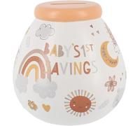 Pot of Dreams Hand Painted Baby's First Savings And Smash Handcrafted Ceramic Money Box | Eco Freindly & Recyclable Piggy Bank | Perfect Decorative Gift for Newly Weds Couple | One Size
