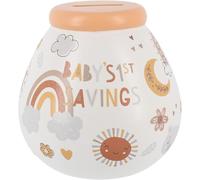 Pot of Dreams Hand Painted Baby's First Savings And Smash Handcrafted Ceramic Money Box | Eco Freindly & Recyclable Piggy Bank | Perfect Decorative