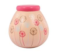 Pot of Dreams Hand Painted Dandelion Flower Save And Smash Handcrafted Ceramic Money Box Piggy Bank | Perfect Decorative Gift and Saving for Self Care & family Vaction